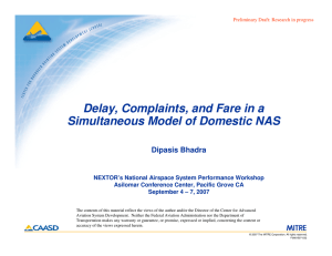 Delay, Complaints, and Fare in a Simultaneous Model of Domestic NAS