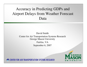 Accuracy in Predicting GDPs and Airport Delays from Weather Forecast Data