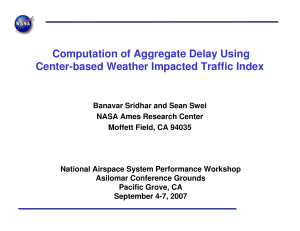 Computation of Aggregate Delay Using Center-based Weather Impacted Traffic Index
