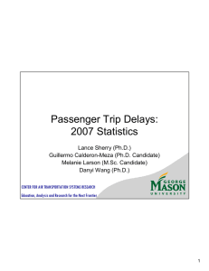 Passenger Trip Delays:  2007 Statistics 