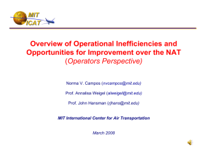 Overview of Operational Inefficiencies and Opportunities for Improvement over the NAT MIT