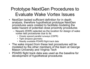 Prototype NextGen Procedures to Evaluate Wake Vortex Issues