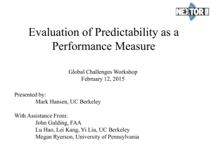 Evaluation of Predictability as a Performance Measure