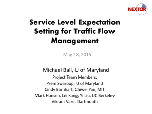 Service Level Expectation Setting for Traffic Flow Management