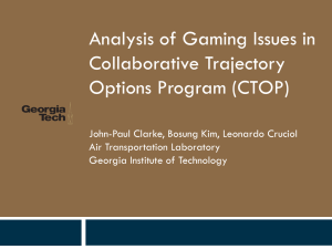 Analysis of Gaming Issues in Collaborative Trajectory Options Program (CTOP)