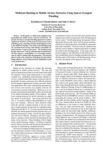 Multicast Routing in Mobile Ad hoc Networks Using Source Grouped Flooding