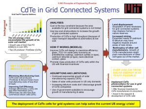 CdTe in Grid Connected Systems