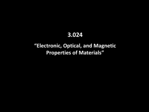 3.024 “Electronic, Optical, and Magnetic Properties of Materials” 1