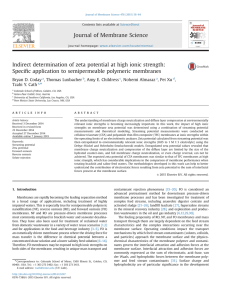 Indirect determination of zeta potential at high ionic strength: