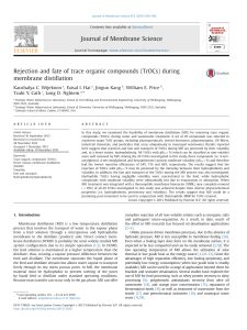 Rejection and fate of trace organic compounds (TrOCs) during membrane distillation