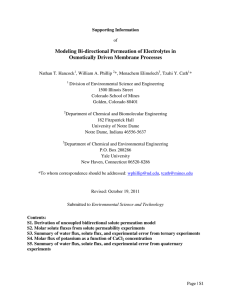 Modeling Bi-directional Permeation of Electrolytes in Osmotically Driven Membrane Processes