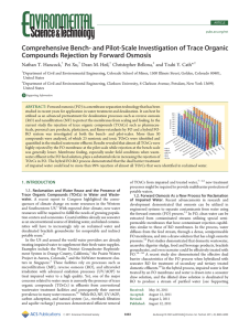 Comprehensive Bench- and Pilot-Scale Investigation of Trace Organic