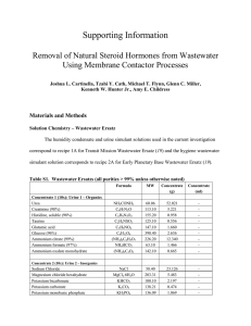 Supporting Information  Removal of Natural Steroid Hormones from Wastewater