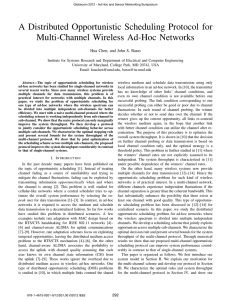 A Distributed Opportunistic Scheduling Protocol for Multi-Channel Wireless Ad-Hoc Networks