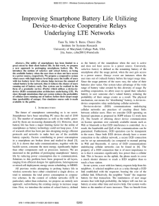 Improving Smartphone Battery Life Utilizing Device-to-device Cooperative Relays Underlaying LTE Networks