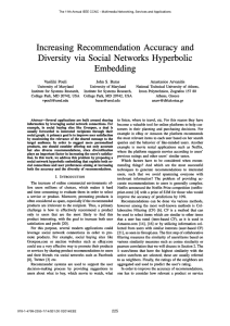 Increasing Recommendation Accuracy and Diversity via Social Networks Hyperbolic Embedding