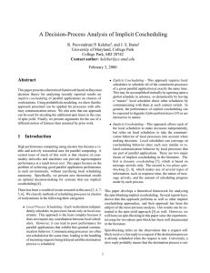 A Decision-Process Analysis of Implicit Coscheduling