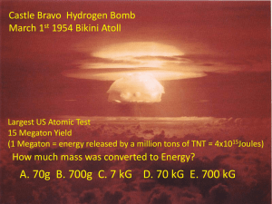 Castle Bravo  Hydrogen Bomb March 1 1954 Bikini Atoll
