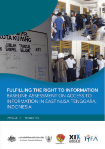 ARTICLE 19  -  Yayasan Tifa T Bappeda NT