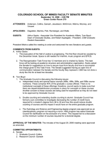 COLORADO SCHOOL OF MINES FACULTY SENATE MINUTES