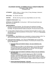 COLORADO SCHOOL OF MINES FACULTY SENATE MINUTES