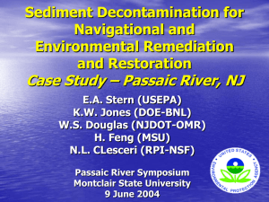 Case Study – Passaic River, NJ Sediment Decontamination for Navigational and Environmental Remediation