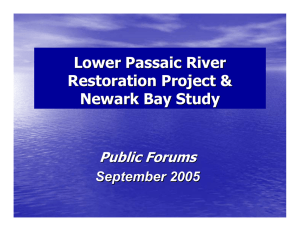 Lower Passaic River Restoration Project &amp; Newark Bay Study Public Forums