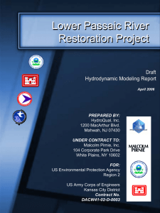 Lower Passaic River Restoration Project Draft Hydrodynamic Modeling Report