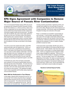 EPA Signs Agreement with Companies to Remove The Lower Passaic River Restoration