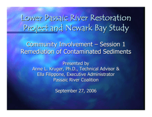 Lower Passaic River Restoration Project and Newark Bay Study Community Involvement –