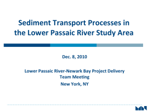 Sediment Transport Processes in the Lower Passaic River Study Area