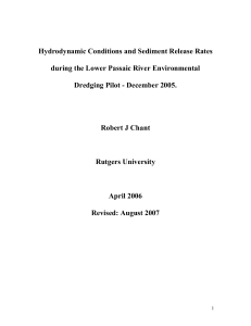 Hydrodynamic Conditions and Sediment Release Rates Dredging Pilot - December 2005.