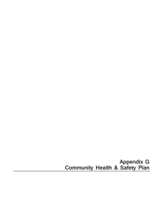 Appendix G Community Health &amp; Safety Plan  