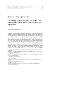 On using random walks to solve the space-fractional advection-dispersion equations