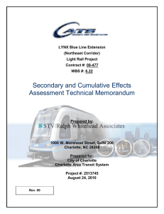 Secondary and Cumulative Effects Assessment Technical Memorandum