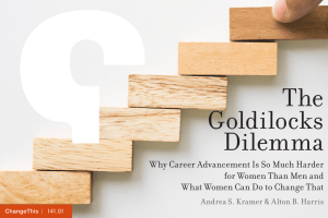 The Goldilocks Dilemma Why Career Advancement Is So Much Harder