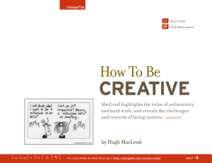 CREATIVE How To Be