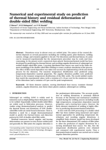 Numerical and experimental study on prediction double-sided fillet welding