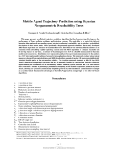 Mobile Agent Trajectory Prediction using Bayesian Nonparametric Reachability Trees Georges S. Aoude