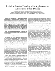 Real-time Motion Planning with Applications to Autonomous Urban Driving