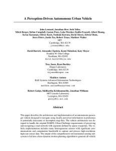 A Perception-Driven Autonomous Urban Vehicle