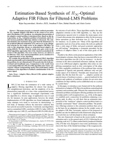 Estimation-Based Synthesis of Adaptive FIR Filters for Filtered-LMS Problems H -Optimal