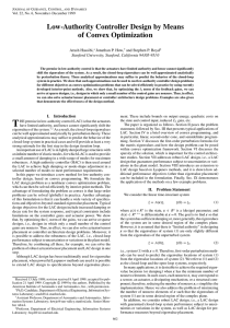 Low-Authority Controller Design by Means of Convex Optimization Arash Hassibi, Jonathan P. How,