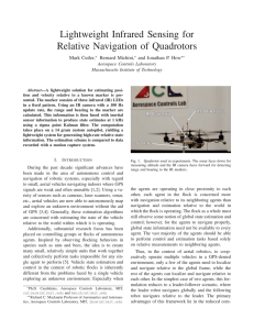 Lightweight Infrared Sensing for Relative Navigation of Quadrotors Mark Cutler, Bernard Michini,