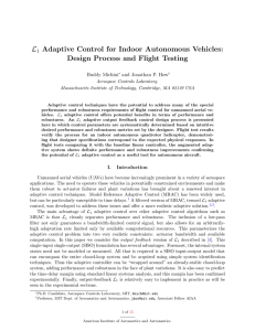 L Adaptive Control for Indoor Autonomous Vehicles: Design Process and Flight Testing 1