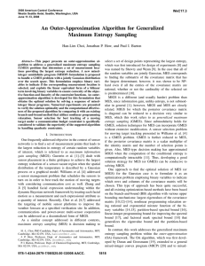 An Outer-Approximation Algorithm for Generalized Maximum Entropy Sampling