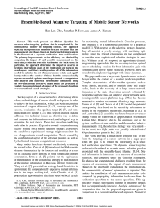 Ensemble-Based Adaptive Targeting of Mobile Sensor Networks