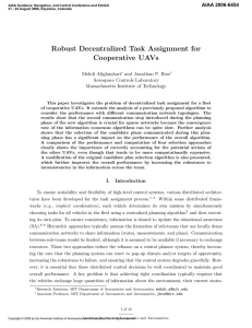 Robust Decentralized Task Assignment for Cooperative UAVs AIAA 2006-6454