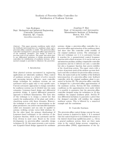 Synthesis of Piecewise-Aﬃne Controllers for Stabilization of Nonlinear Systems