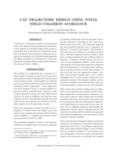 UAV TRAJECTORY DESIGN USING TOTAL FIELD COLLISION AVOIDANCE Karin Sigurd and Jonathan How